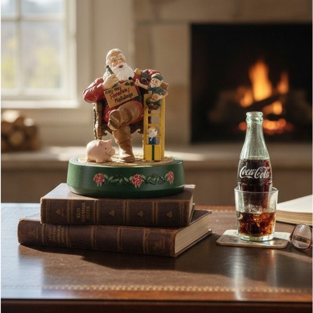 Coca Cola Santa Claus Mechanical Bank 1984 2nd in Seriesl w/Original Box by Ert